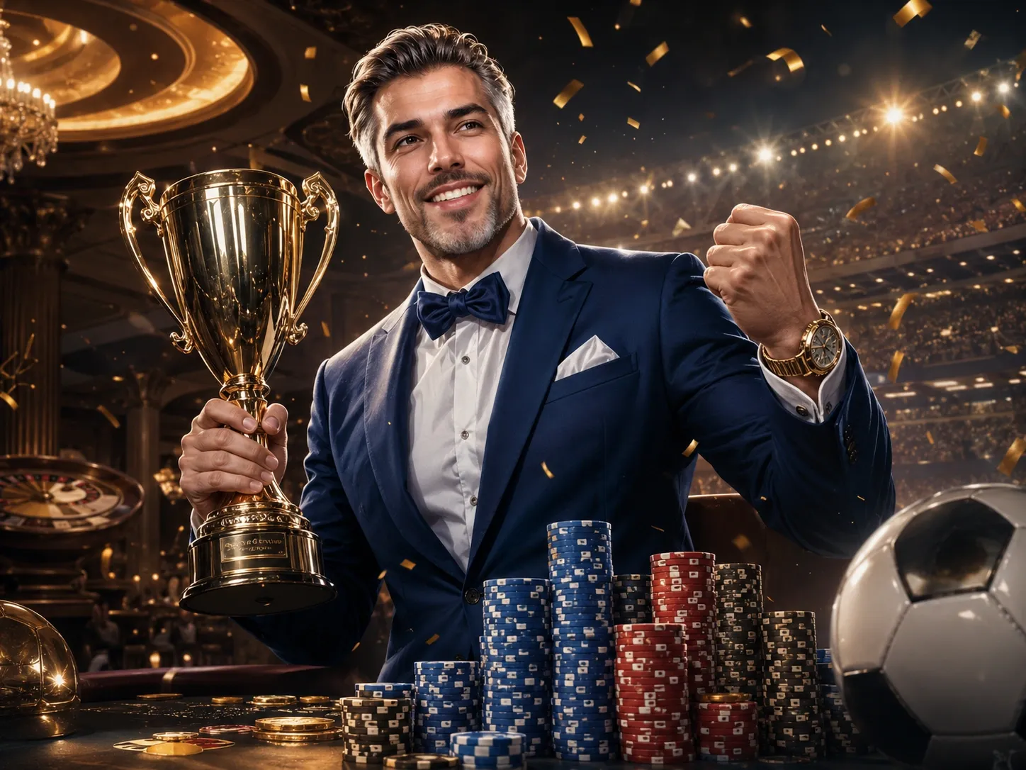 Champion Casino Sports Victory Celebration
